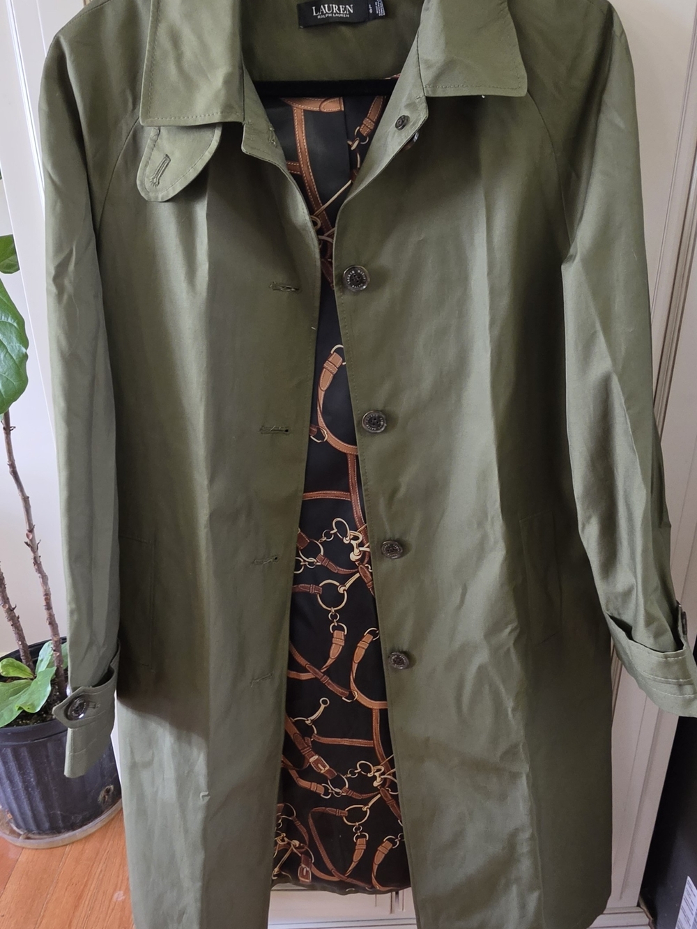 Lauren Ralph Lauren Olive Green Trench Coat